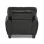 Chaise de salon moderne 1 pièce en similicuir noir recouvrant les meubles de style rétro