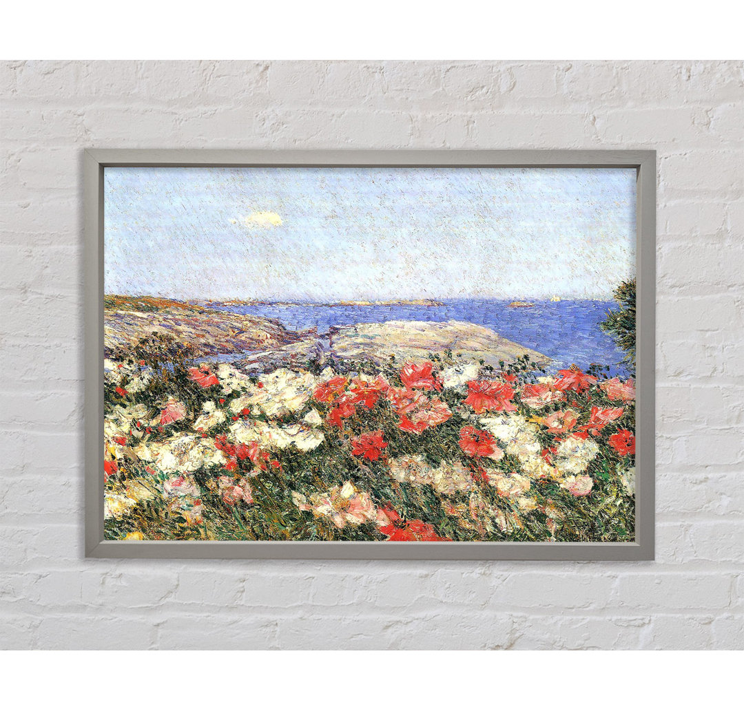 Hassam Mohnblumen auf den Isles Of Shoals Gerahmter Druck