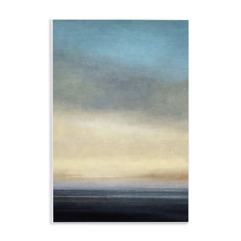 «Stormy Beach Abstraction», art mural sur bois par Suzanne Nicoll, H 15 po x l 10 po