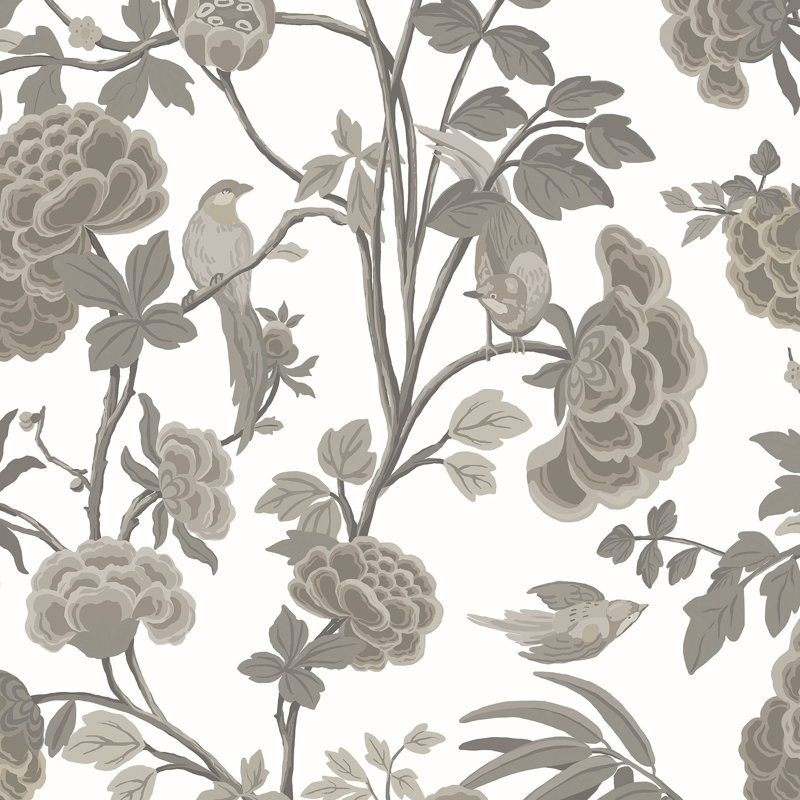 Maxie 10.05m x 53cm Matte Paste the Wall Wallpaper Roll, White/Grey