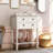 Barbe Narrow Console Table, Slim Sofa Table Sideboards Buffets with Three Storage Drawers and Bottom Shelf-1234531798