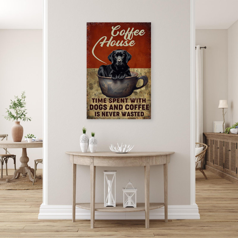 " Black Dog Coffee House ", 36" H x 24" W x 1.25" D