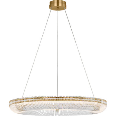 Lustre de salle à manger à DEL 30 po 2700K en fer vieilli Chapman and Myers Pierce