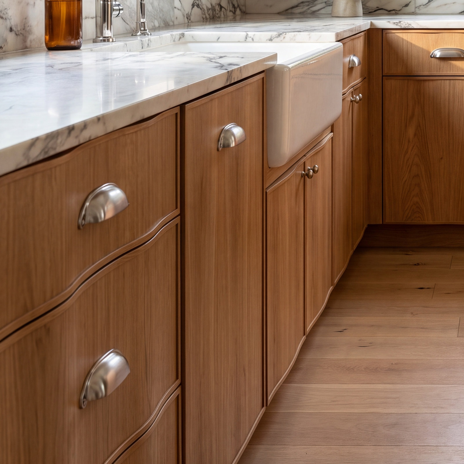 CF Series Flat Box Cup Pull, Satin Nickel