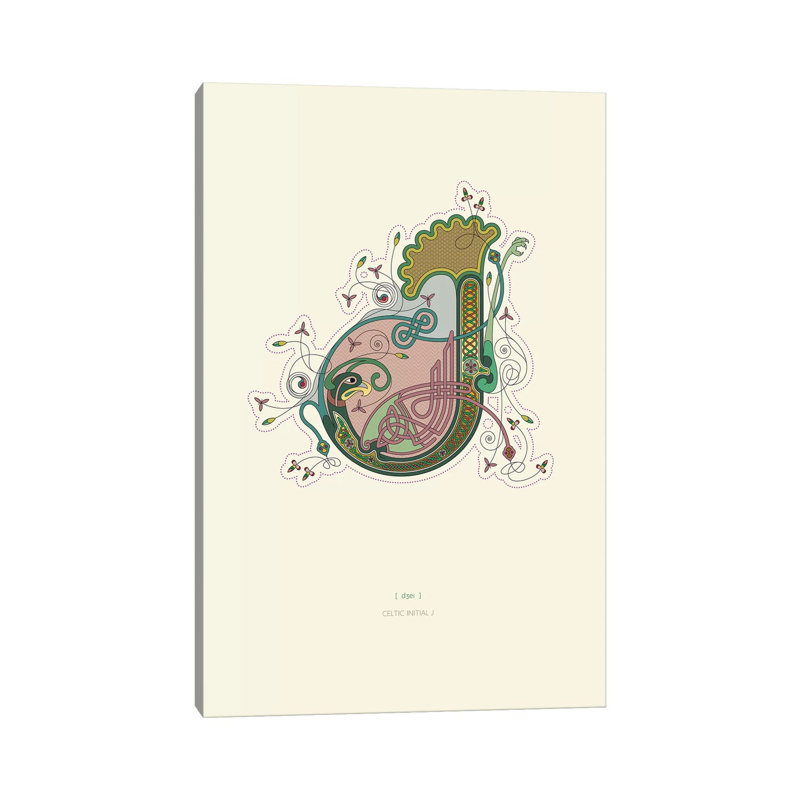 J Celtic Initial by Thoth Adan - Wrapped Canvas Print, 66.04 cm H x 45.72 cm W