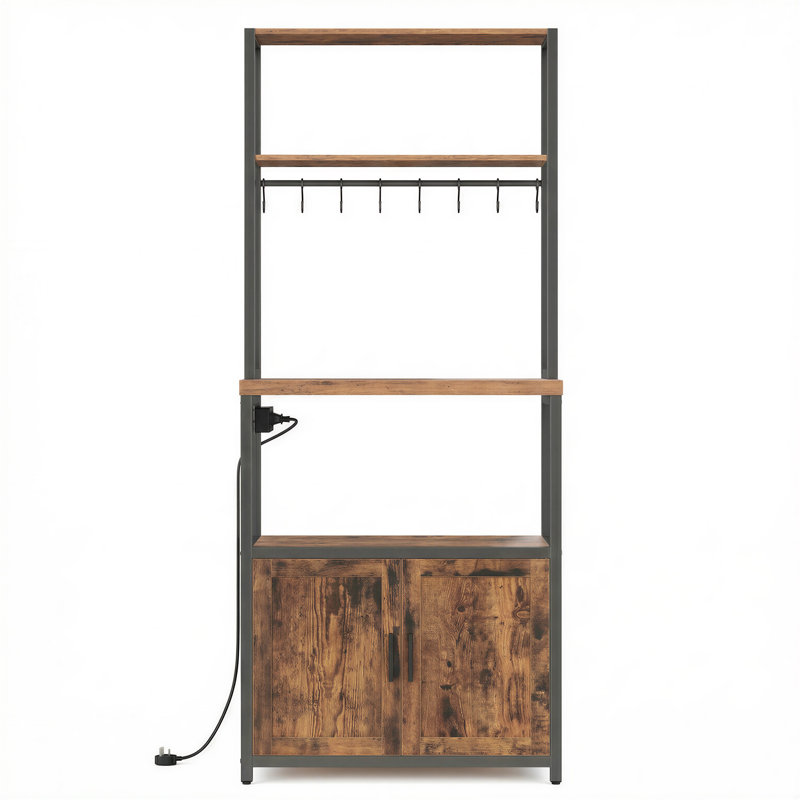 Kitchen Bakers Rack With Power Outlet