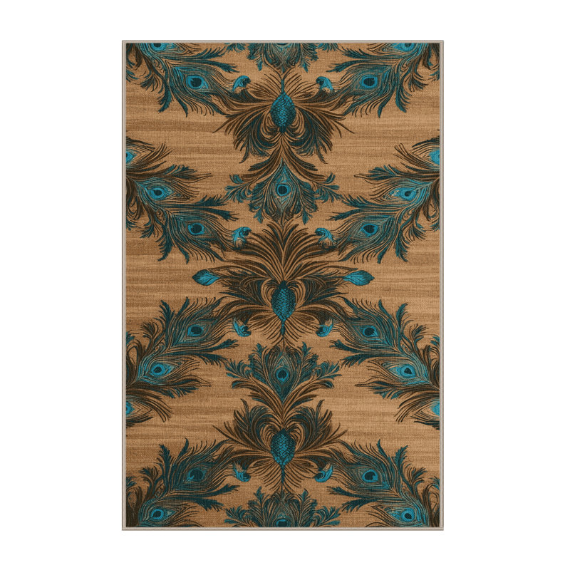  Tapis hawaïen lavable Peacocks, Tapis de couloir 2 pi x 4 pi