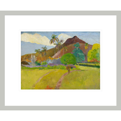 «Tahitian Landscape» par Paul Gauguin - Estampe numérique encadrée