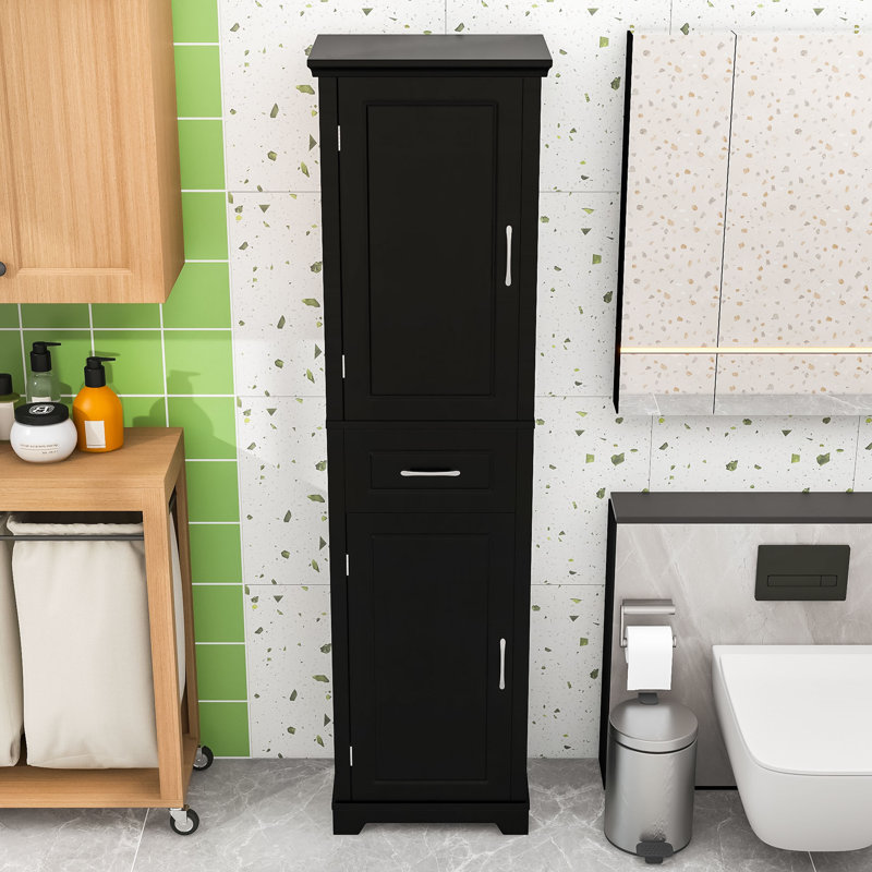 Multi-Functional Storage Cabinet with Adjustable Shelves, Smooth Handles