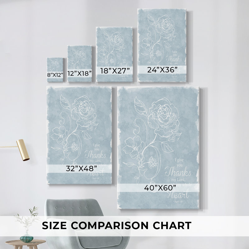 Cœur entier - Toile tendue avec châssis de qualité supérieure - Prêt à être accroché, H 18 po x l 24 po