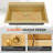 Blenzia 33 Inch Gold Workstation Drop In Kitchen Sink 33x22 Topmount 16 Gauge Stainless Steel Single Bowl Deep Sinks with Accessories 33" x 22" x 9"-111609435