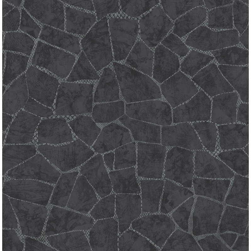 Rouleau de papier peint L 33 pi x l 20,5 po Aailiyah, Noir