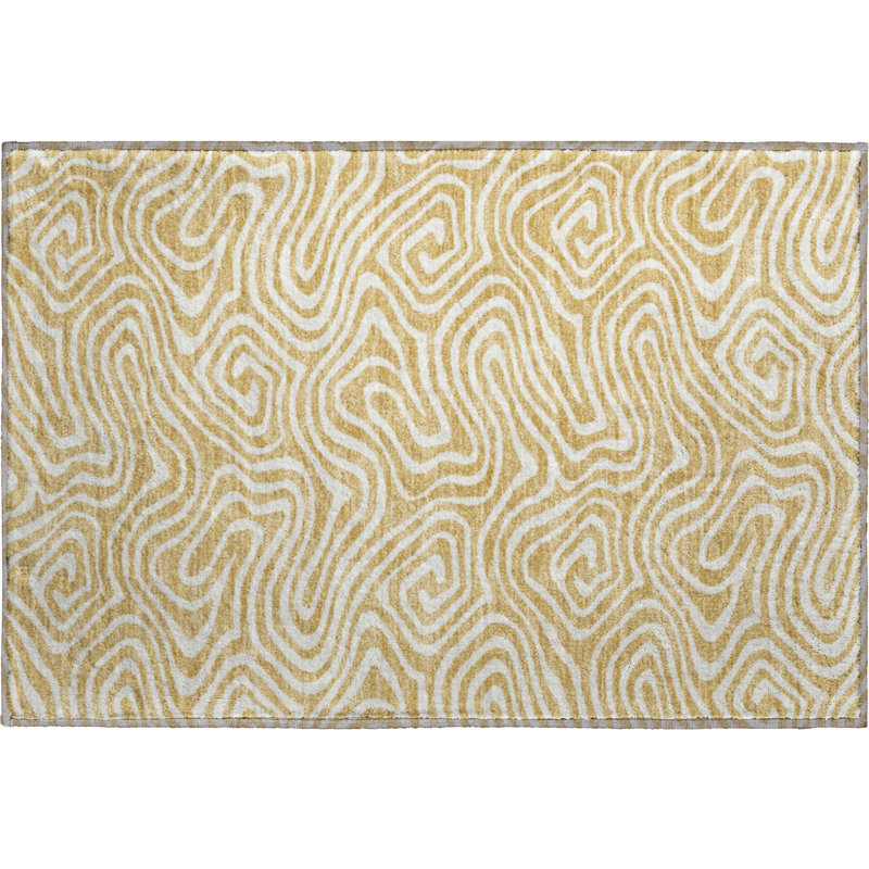 Premium Machine Washable Colmenero AMF1020 Swirls Rug, Rectangle 1'8" x 2'6"