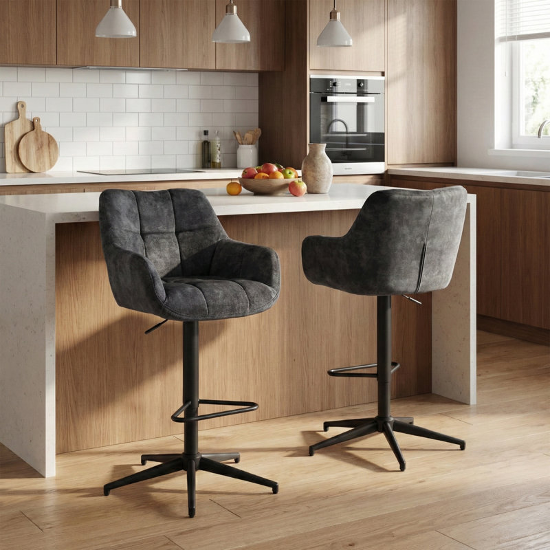 Jade Bar Stool, Grey