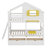 Bunk Bed With 2 Drawers, 1 Storage Box, 1 Shelf, Window And Roof-547494147