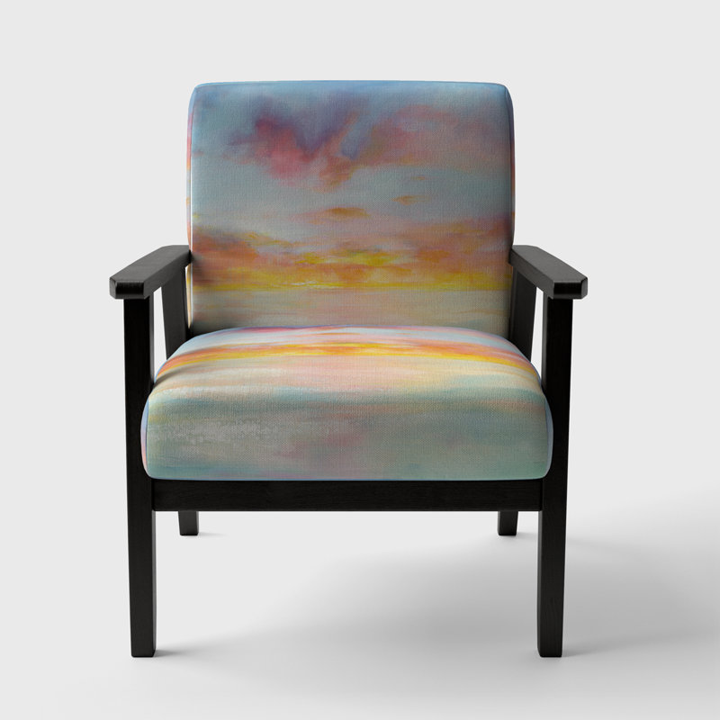 Maglio - Fauteuil d'appoint rembourré traditionnel rose et bleu pastel