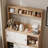 55"W Sideboard With Hutch, Tall Coffee Bar Cabinet With Sliding Doors