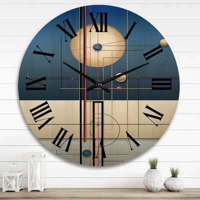 Horloge murale moderne surdimensionnée en bois