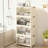 4 Tier Plastic Storage Bins With Lids 230QT, Stackable Storage Containers With Wheels, Folding Storage Boxes, Collapsible Storage Bins, Closet Organizers And Storage For Living Room,Office,Dorm