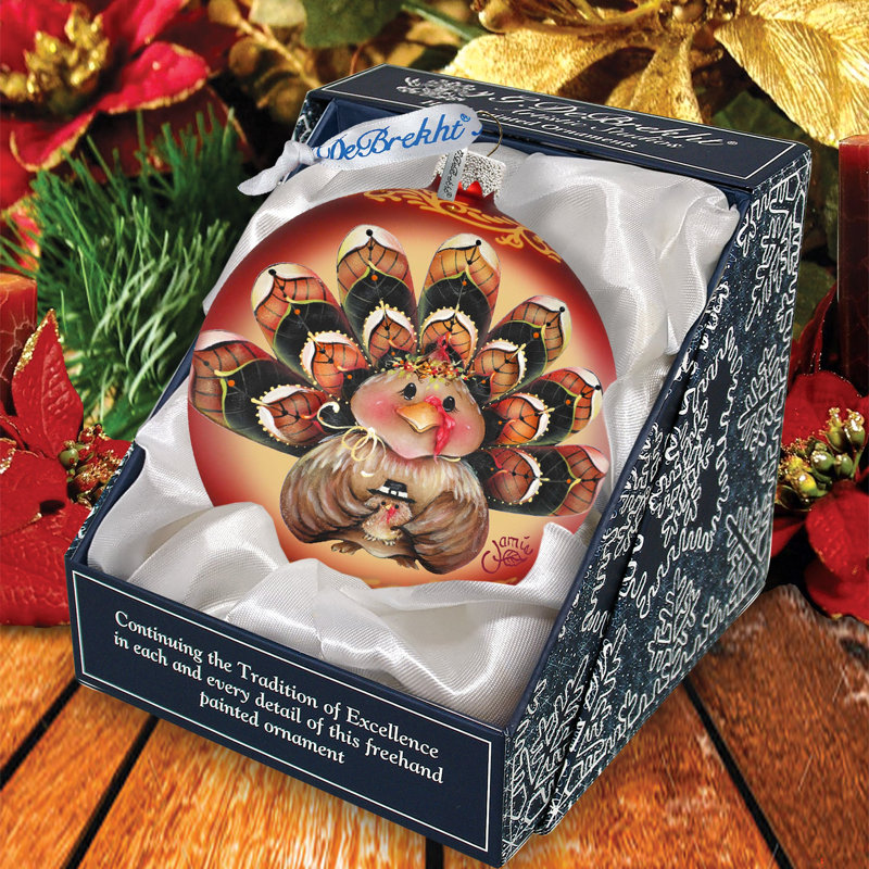 Ornement boule de dinde Holiday Splendor Be Thankful