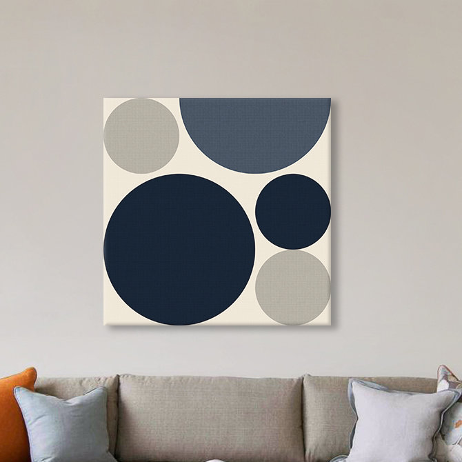 « mono ii », impression sur toile tendue, H 18 po x l 18 po x P 1,5 po, Toile avec cadre noir, Pas de tapis