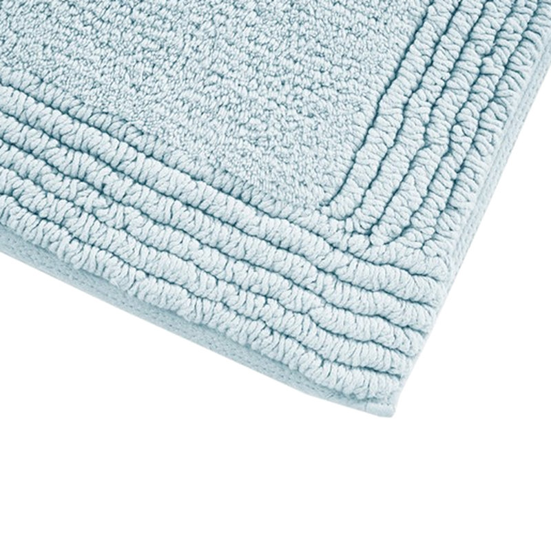 Tapis 100% coton réversible, 3000 g / m², bleu 21 x 34 po, surface douce et lisse, bleu épais, réversible, fatigue, Bleu