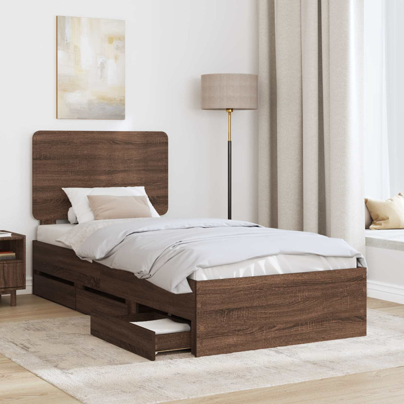 Bed, Single (3'), Brown Oak