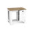 Arlington 2 Piece Kitchen Set, Kitchen Island + Pantry Cabinet, White / Light Oak