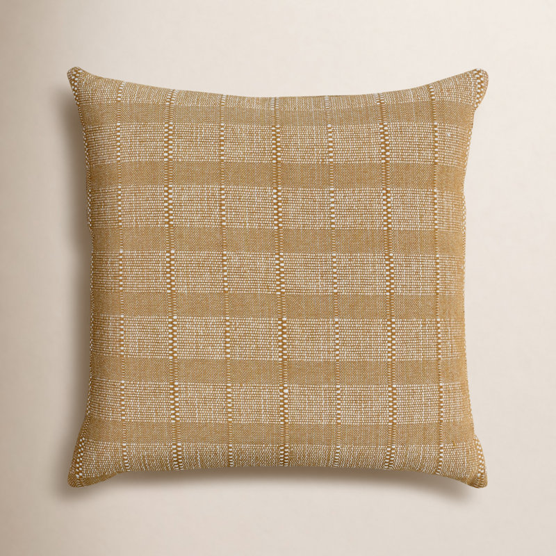 Eli 22" Square Throw Pillow, Gold