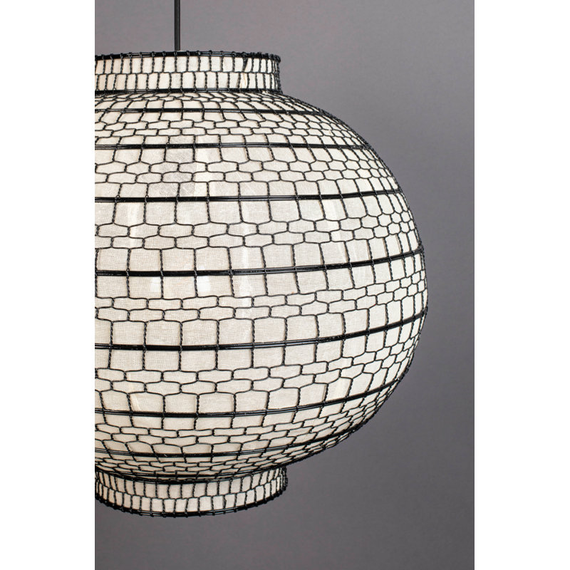 Luminaire suspendu simple globe, H 67 po x l 20 po x P 18 po