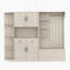 Armoire de vestibule multifonctionnelle avec option d'utilisation séparée, combinant des fonctionnalités de rangement et de suspension pour le salon, la cuisine et le couloir