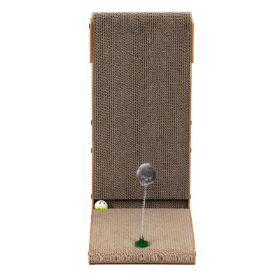 Brown Corrugated Cat - Enhances Playtime Fun Indoor And Pleasurable