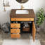 Meuble-lavabo autoportant de 30 pouces avec lavabo en céramique et plateau en pierre frittée, avec 3 tiroirs et 1 porte à fermeture en douceur-1617732232