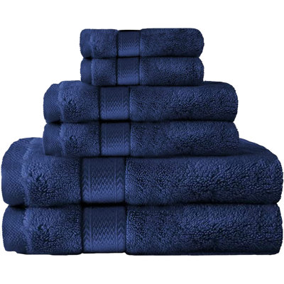Ensemble de 6 serviettes de bain en coton avec 2 serviettes de bain et 2 débarbouillettes Biron