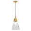 Luminaire suspendu en verre texturé 1 lumière l 8 po Marquarious