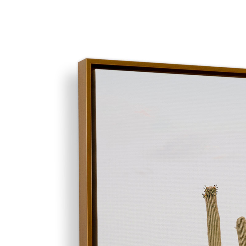 «Desert Majesty» sur toile par Krista Mosakowski, H 38 po x l 26 po, Cadre flottant or poli