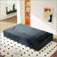 Canapé-lit moderne en velours côtelé convertible moderne, taille simple avec 2 coussins, aucun assemblage requis, idéal pour le salon et les invités, gris foncé