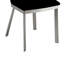 2 chaises d'appoint en microfibre et métal, argent noir, siège rembourré, dossier ovale pour la salle à manger 2 argent et noir, rembourré