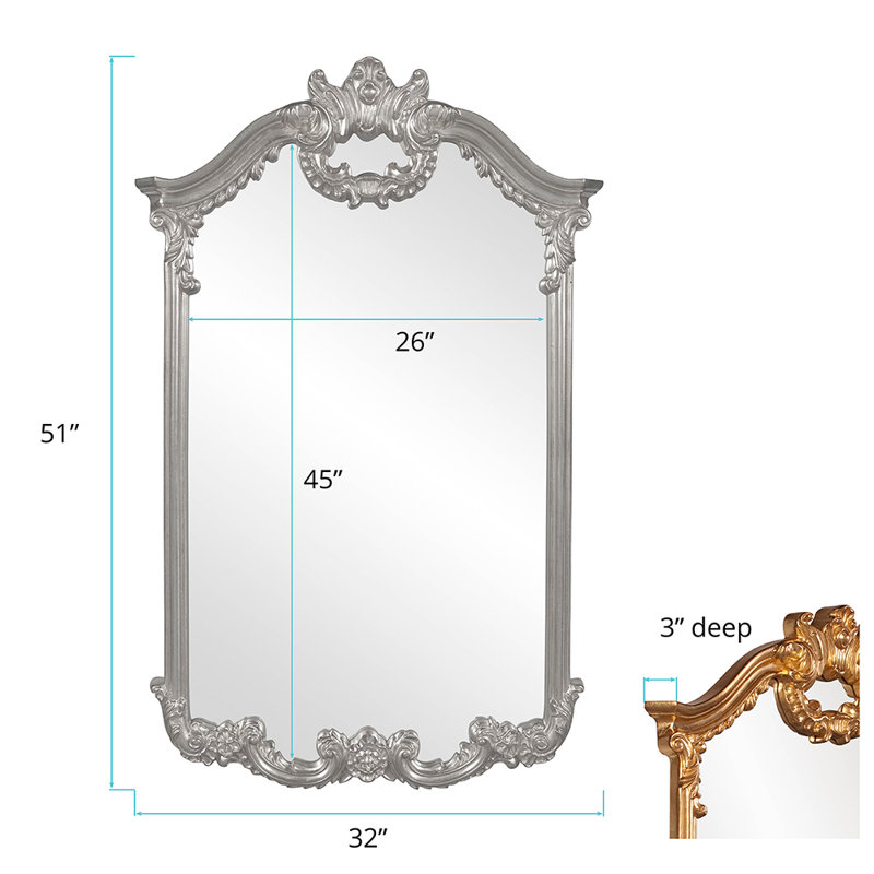 Roman Arch Beveled Mirror, Nickel