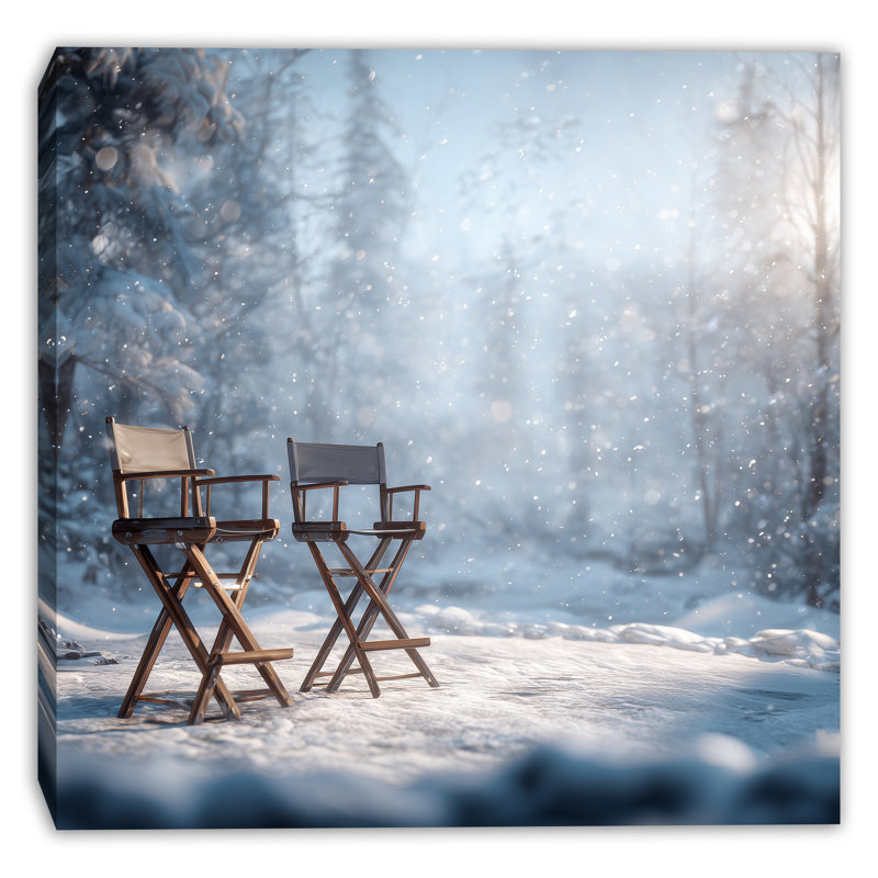 «Silent Winter Clearing», art mural sur toile tendue, 12 po x 12 po