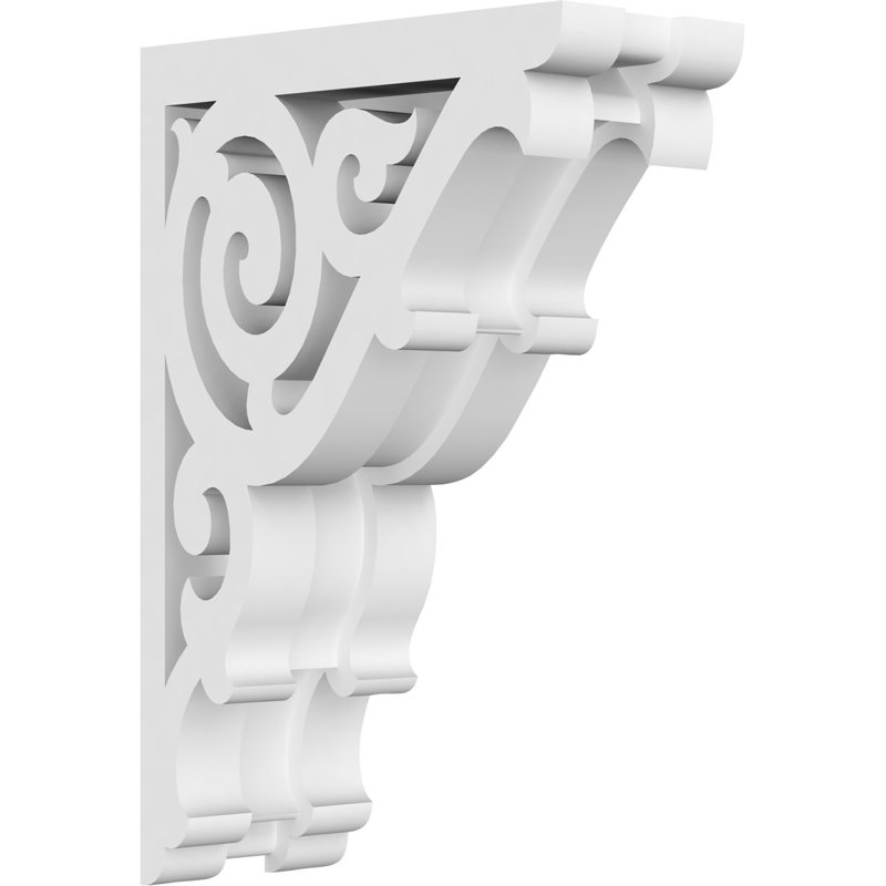 Corbeau en PVC de qualité architecturale Athens, H 6 po x l 4 po x P 1,875 po