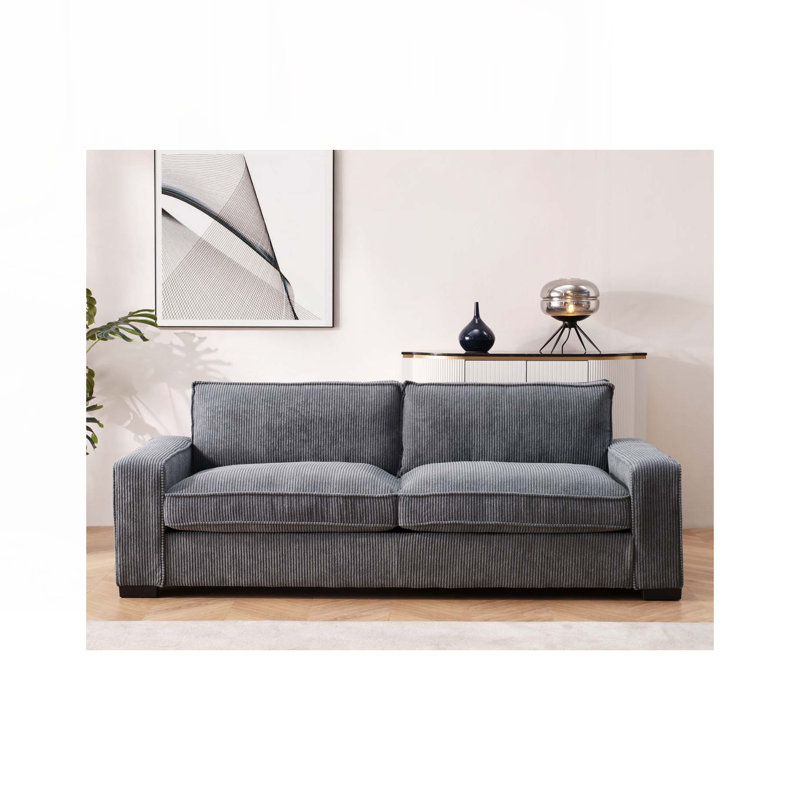 Kulpmont 79.5'' Corduroy Sofa, Gray