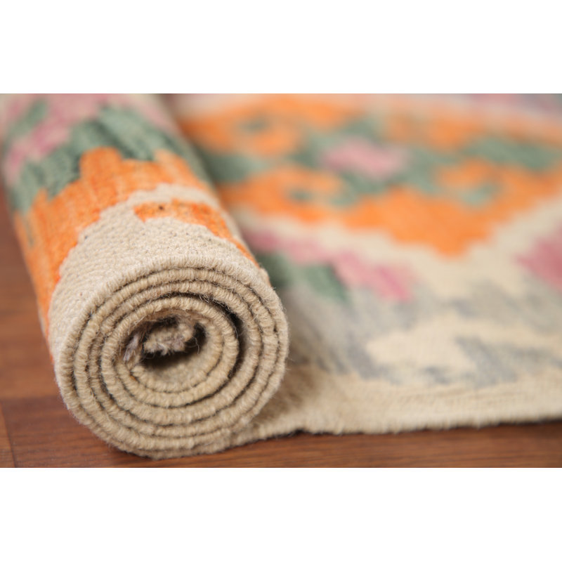 Tapis de couloir oriental géométrique Kilim 3 x 10
