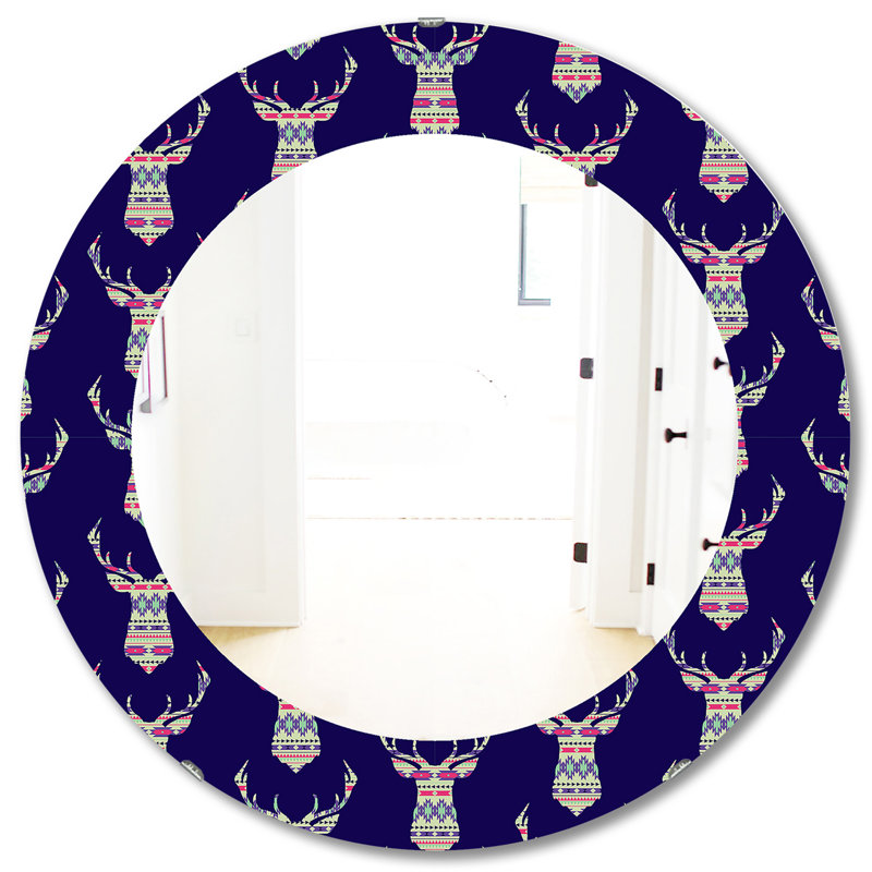 Miroir mural, H 31,5 po x l 31,5 po, Deer