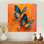 «Blue Orange Butterfly Wings Beauty II», impression d'art mural papillon