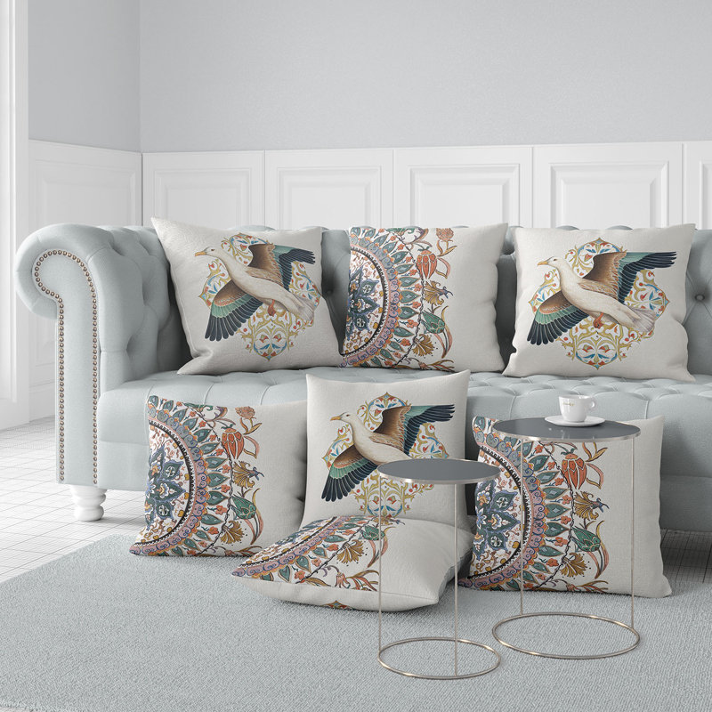 Coussin décoratif intérieur / extérieur Albatros, 18 po x 18 po