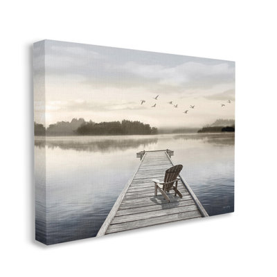 Bc-450_CN "Beach Chair On Dock Wrarap Canvas" par Amber Sterling sur toile