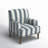 Arching Armchair with Solid Wood Legs and Nailhead Trim-619850010