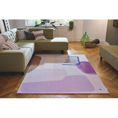 Flatweave Beige/Pink Rug