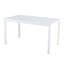 Table de bout blanche moderne de 55 po - table de salle à manger polyvalente intérieure / extérieure, table de patio, table de jardin - plateau de table léger en PP avec pieds en métal pour la cuisine, la cour et les rassemblements de terrasse